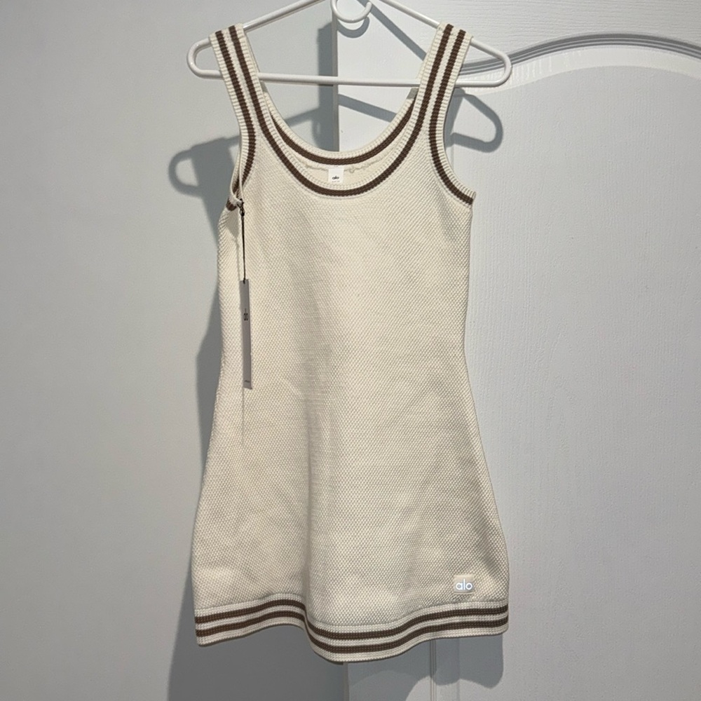 Alo yoga tennis club sweater knit dress
